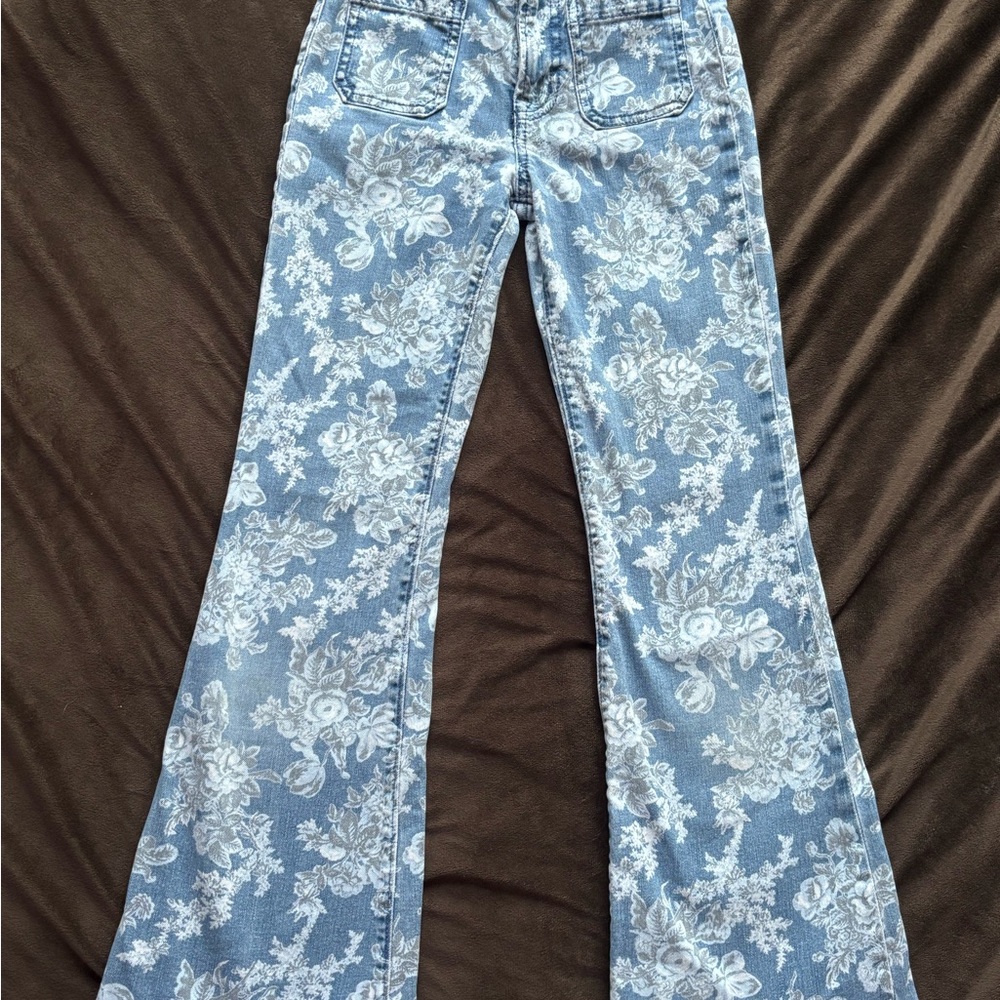 Gap × LoveShackFancy Kids High Rise Floral ‘70s Flare Jeans